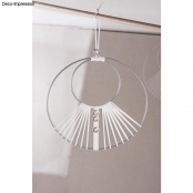 Anneau en métal revêtu ø30cm, argent