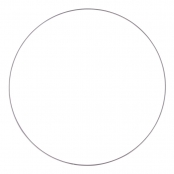 Anneau en métal revêtu, ø60cm, argent