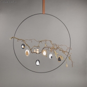 Anneau en métal revêtu, ø60cm, noir