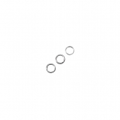 Anneau 7 mm Argenté 1mm 30 pièces