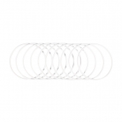 Anneaux en métal Blanc 15cm 10 pièces