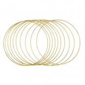 Anneaux en métal Doré 25cm 10 pièces