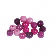 Perles en bois polies 10mm Tons baies 52 pièces