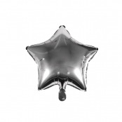 Ballon de feuille Etoile, argent, 46x49cm, 1 pce.