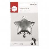 Ballon de feuille Etoile, argent, 46x49cm, 1 pce.