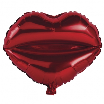 87178287 - 4006166136290 - Rayher - Ballon en aluminium Bouche en coeur, rouge classique, 46x51cm, 1 pce.