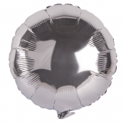 Ballon en aluminium rond, 44cm ø, argent, 1 pce.