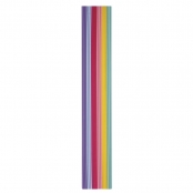 Bandes de cire déco Pastel 23 cm 6 couleurs 3 bandes