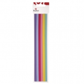 Bandes de cire déco Pastel 23 cm 6 couleurs 3 bandes