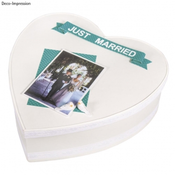 67293102 - 4006166120336 - Rayher - Boîte Coeur pap.mâché,FSC Rec 100%,ø30cm, blanc, 10cm - 4