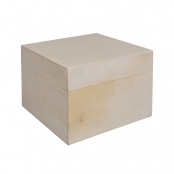 Boite en bois avec couvercle 12x12x9 cm