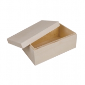 Boite en bois avec couvercle 20x12x9 cm