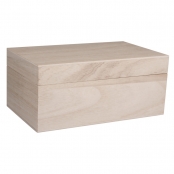 Boite en bois avec couvercle 20x12x9 cm
