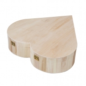 Boite en bois Coeur avec fermoir magnétique 25,3x24x6 cm