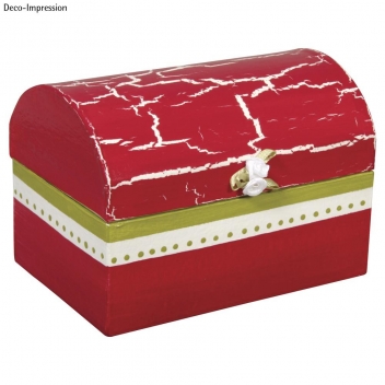 71750000 - 4006166286834 - Rayher - Boîte p.mâché: Coffre FSC Recycled, 12x8x7,5cm
