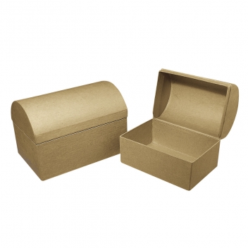 71751000 - 4006166286858 - Rayher - Boîte p.mâché: Coffre FSC Recycled, 15x10x10,5cm