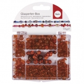 Perles en verre Noir Mélange couleurs et tailles