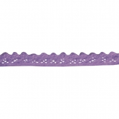 Ruban dentelle en coton Lilas 3m