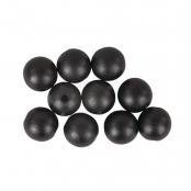 Perles en bois Noir mat 2,5 cm 6 pièces