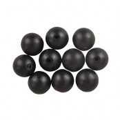 Perles en bois Noir mat 2 cm 8 pièces