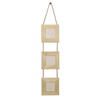 62281000 - 4006166287633 - Rayher - Cadre en bois p. photo FSC Mix Credit, 10x1cm, avec cordon - 2