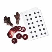Chiffres et déco pour Calendrier de l\'Avent Renne Rudolf