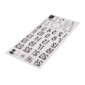 Tampon transparent Chiffres Calendrier de l\'Avent Nordic 34 motifs