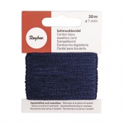 Cordon bijou 1mm Bleu foncé 20m