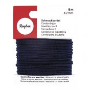 Cordon bijou 2mm Bleu foncé 9m