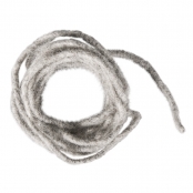 Cordon en laine avec coeur en jute, 5mm, gris, 3m