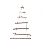 Echelle en bois à suspendre Arbre de Noël 75 x 40 x 1,5 cm