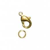 Fermoir carabinier avec anneau Doré 13mm