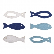 Forme en Feutre Poissons Miniatures 36 pièces