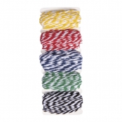 Ficelle bicolore Assortiment 5 couleurs