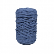 Fil à crocheter Tressé Braidy Recycling 4mm Bleu jeans