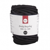 Fil à crocheter Tressé Braidy Recycling 6mm Noir