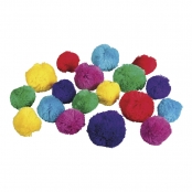 Pompons Ethno Mix Assortiment de Couleur et de tailles 18 pièces