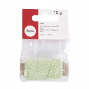 Ficelle bicolore Ø 1mm 35m Vert tilleul