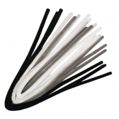 Fil chenille Noir et blanc 50 cm Assortiment de 10 pièces