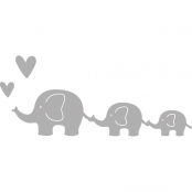 Matrice découpe (Die) Famille d\'éléphants 2 pièces
