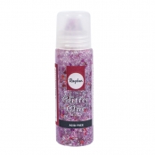 Colle pailletée Petit coeur rose et argenté 50ml