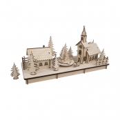 Kit Maquette en bois Village alpin 40 cm