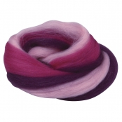 Laine cardée Mérino Teintes Rose et lilas 50 g