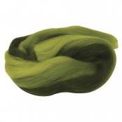 Laine cardée Mérino Teintes vertes 50 g