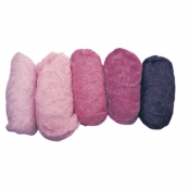 Laine vierge cardée à feutrer Teintes roses 5 couleurs 20g
