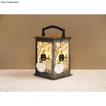 62893505 - 4006166417894 - Rayher - Lanterne en bois motif Citrouille Idéal à Halloween 26,5cm - 6