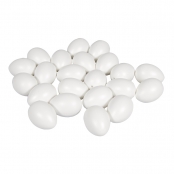 Mini - oeufs en plastique, blanc, sachet 50 pces, 3,8 cm