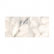 Coeur Miniature en satin ouaté Blanc 100 pièces