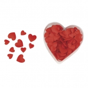 Coeur Miniature en satin ouaté Rouge 100 pièces