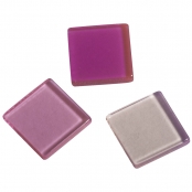 Mosaïque acrylique 1 cm Transparent Rosé 205 pièces 50 g